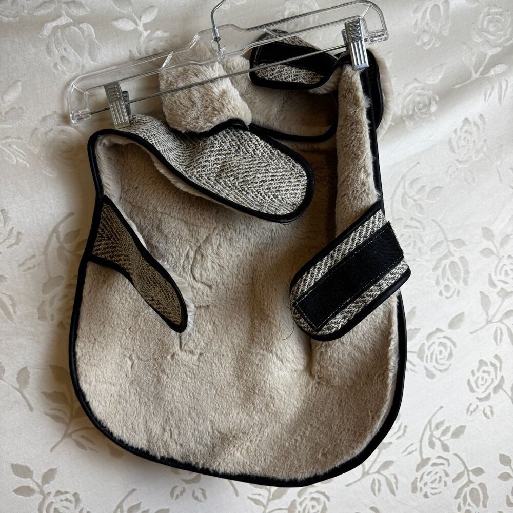 Frisco Manhattan Tweed Jacket For Dogs Large Faux Fur Lining Herringbone Design - Picture 5 of 9